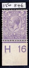 1912 3d Very Pale Violet fine lightly mounted mint with control H16. Clean RPS Certificate stating genuine. Rare shade.