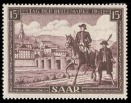 Saar 1951 Stamp Day lightly mounted mint.