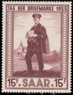 Saar 1955 Stamp Day lightly mounted mint.