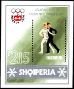 Albania 1976 Olympics souvenir sheet unmounted mint.