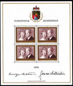 Liechtenstein 1974 Joseph and Gina sheetlet unmounted mint.