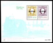 Madeira 1980 Stamp Anniversary souvenir sheet unmounted mint.