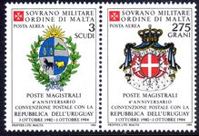 Sovereign Military Order of Malta 1984 Postal Convention with Uruguay unmounted mint.