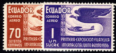Ecuador 1936 First International Philatelic Exhibition unmounted mint.