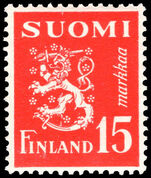 Finland 1947-52 15m scarlet unmounted mint.