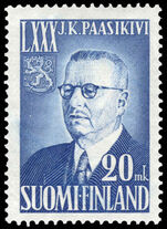 Finland 1950 President's 80th Birthday lightly mounted mint.