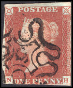 1841 1d red-brown 5 in Maltese Cross fine used.