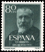 Spain 1954 Stamp Day unmounted mint.
