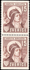 Sweden 1941 550th Anniversary of Canonization of St Bridget booklet pair unmounted mint.