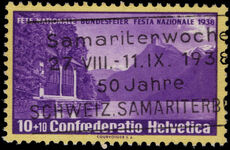 Switzerland 1938 National fete grilled gum fine used.