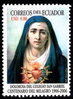 Ecuador 2006 Centenary of Miracle of Dolorosa del Colegio unmounted mint.