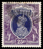 India 1937-40 25r slate-violet and purple fine used.