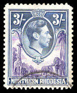 Northern Rhodesia 1938-52 3s violet and blue fine used.