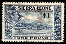 Sierra Leone 1938-44  1 deep blue fine used.