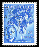 Seychelles 1952 1r50 blue fine used.