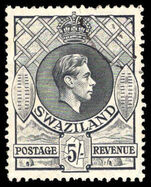 Swaziland 1938-44 5s slate perf 13½x14 fine used.
