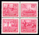 Canada 1940-41 War Savings block of 4 lightly mounted mint.