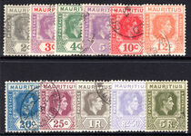 Mauritius 1938-49 set to 5r fine used.