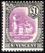 St Vincent 1913-17  1 mauve and black lightly mounted mint.