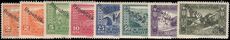 Albania 1925 Diagonal overprint set. 1q no gum top two values unmounted mint.