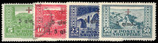 Albania 1924 Red Cross (two used, two mounted mint).