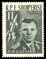 Albania 1962 Yuri Gagarin 11l deep green unmounted mint.