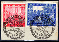 Allied Occupation 1947 Leipzig Autumn Fair fine used with special cancels.