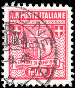 Campione 1944 0.20f red perf 11 fine used.