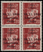 France 1944 1fr20 Liberation Delle block of 4 unmounted mint.