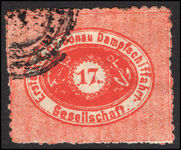 Danube Steam Navigation Company 1866-78 17k scarlet perf 12 fine used. (faults).