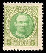 Danish West Indies 1907-08 5b green unmounted mint.