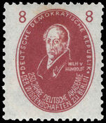 East Germany 1950 von Humboldt lightly mounted mint.
