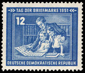 East Germany 1951 Stamp Day unmounted mint.