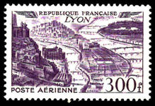 France 1949-50 300f Lyon Air unmounted mint