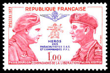 France 1973 Heroes of World War II unmounted mint.