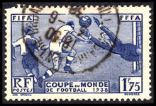 France 1938 Football World Cup fine used.