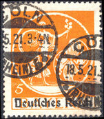 Germany 1920-21 5mk fine used.