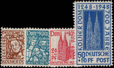 Allied Occupation 1948 Cologne Cathedral lightly mounted mint.