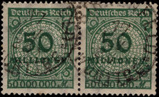 Germany 1923 50m pair fine used.