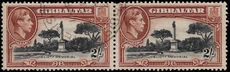 Gibraltar 1938-51 2s perf 13 pair fine used.