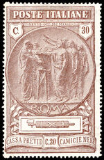 Italy 1923 Fascist Black Shirt Fund 30c lightly mounted mint.