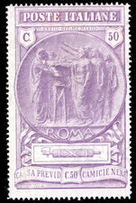 Italy 1923 Fascist Black Shirt Fund 50c lightly mounted mint.