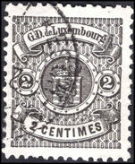 Luxembourg 1880 2c black perf 12½x12 fine used.