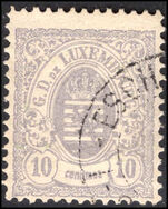Luxembourg 1880 10c grey-lilac perf 12½x12 fine used.
