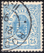 Luxembourg 1880 25c blue perf 12½x12 fine used.