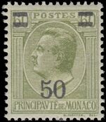 Monaco 1926-31 50 on 60c fine fine lightly hinged.