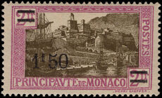 Monaco 1926-31  1f50 on2f lightly mounted mint.