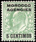Spanish Currency 1907-12 5c on ½d pale yellowish-green unmounted mint.