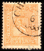 Norway 1867-68 2s orange-buff fine used.