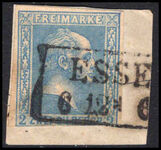 Prussia 1858 2sgr pale blue 4 margins fine used.